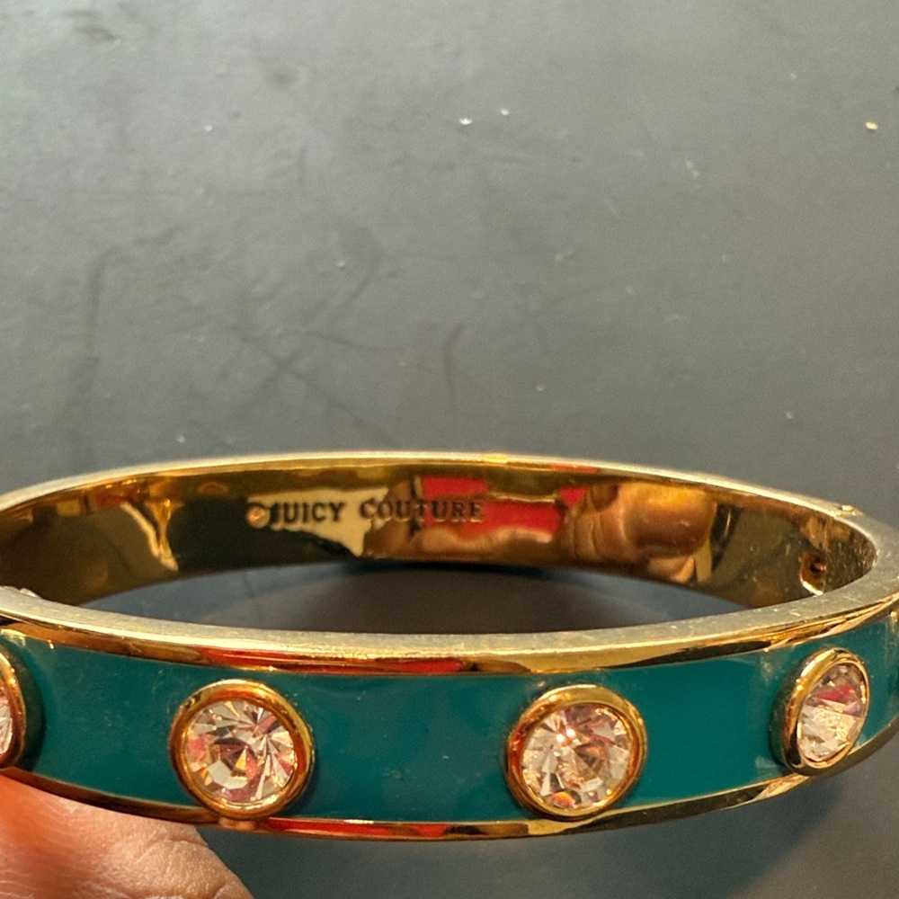 Juicy Couture Teal and Gold Crystal Bracelet